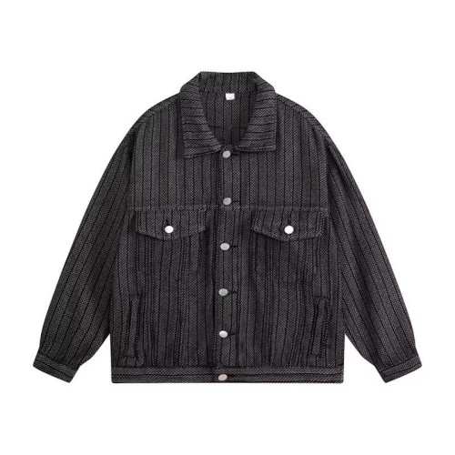 Striped denim loose and versatile casual trend work jacket
