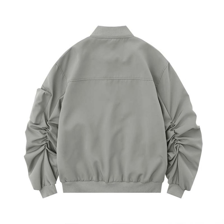 Simple stand neck design with a casual and fashionable trend jacket