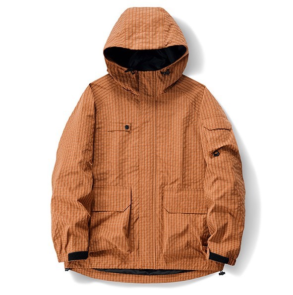 Simple and three-dimensional large pocket waterproof and oil resistant Velcro work suit, submachine jacket