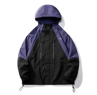 Mountain style outdoor hooded stormtrooper casual patchwork jacket