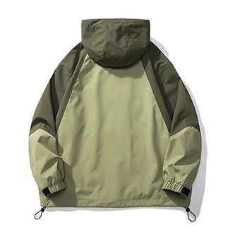 Mountain style outdoor hooded stormtrooper casual patchwork jacket