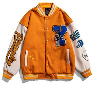 Baseball jacket jacket trendy American woolen baseball jacket