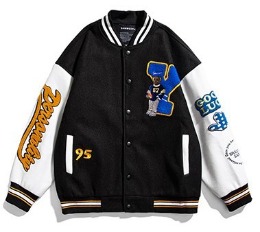 Baseball jacket jacket trendy American woolen baseball jacket