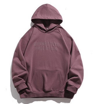 Foam letter printed American trendy casual fashion hoodie