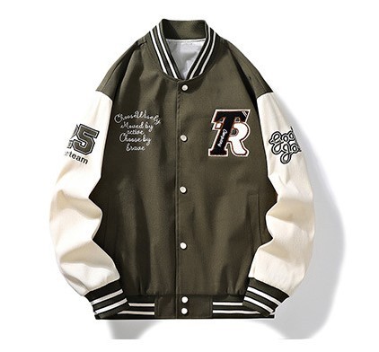 Vintage Trendy Brand Fashion High Street Hip Hop Baseball Coat Jacket