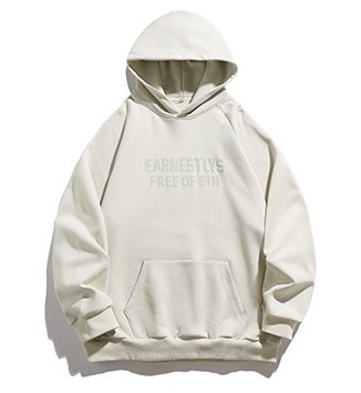 Foam letter printed American trendy casual fashion hoodie