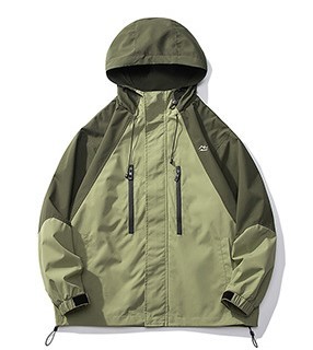 Mountain style outdoor hooded stormtrooper casual patchwork jacket