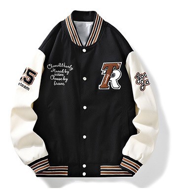 Vintage Trendy Brand Fashion High Street Hip Hop Baseball Coat Jacket