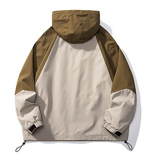 Mountain style outdoor hooded stormtrooper casual patchwork jacket
