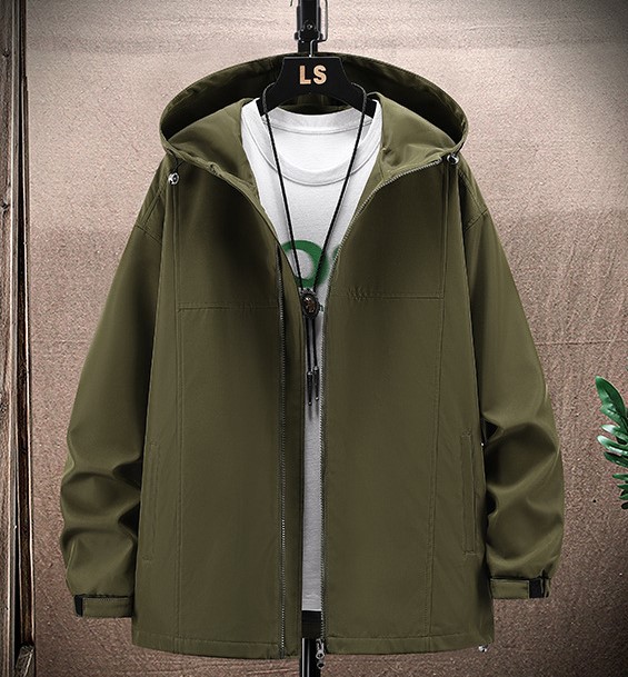 Japanese casual versatile trend loose fitting hooded jacket