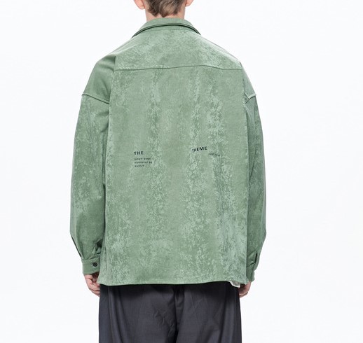 Retro printed lapel niche jacket Fashion trend loose fitting jacket