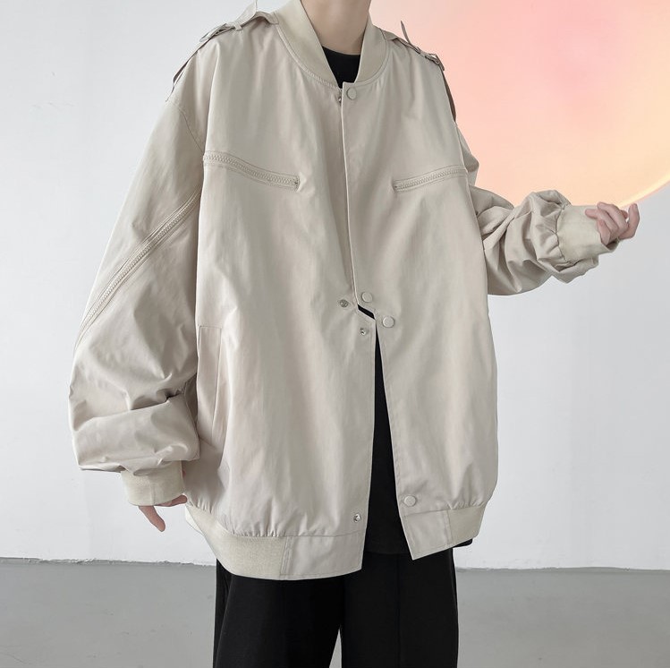 Baseball jacket trend jacket jacket trend label loose pilot jacket