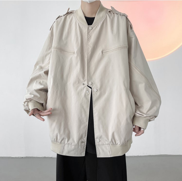 Baseball jacket trend jacket jacket trend label loose pilot jacket