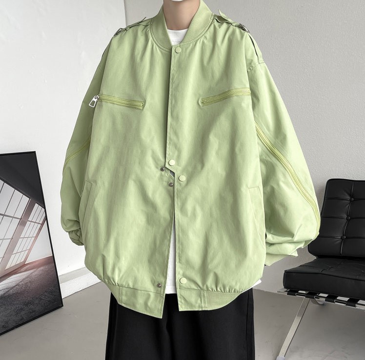 Baseball jacket trend jacket jacket trend label loose pilot jacket