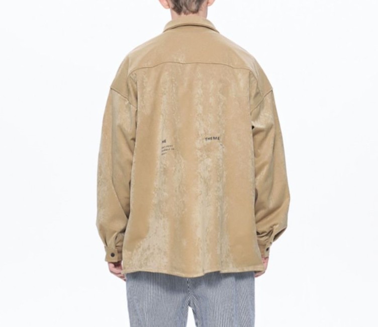 Retro printed lapel niche jacket Fashion trend loose fitting jacket