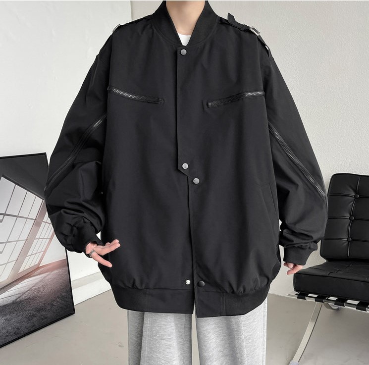 Baseball jacket trend jacket jacket trend label loose pilot jacket