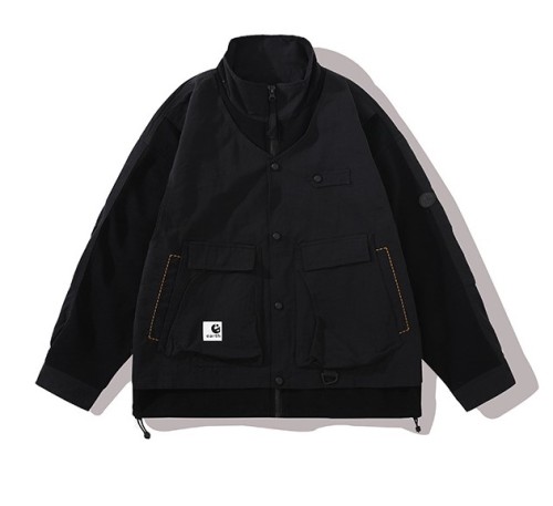 Japanese Versatile Large Pocket Panel Standing Collar Trendy Casual Jacket