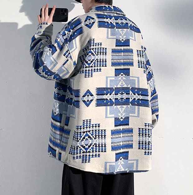 Vintage jacket casual hiphop cardigan jacket versatile fashion trend jacket