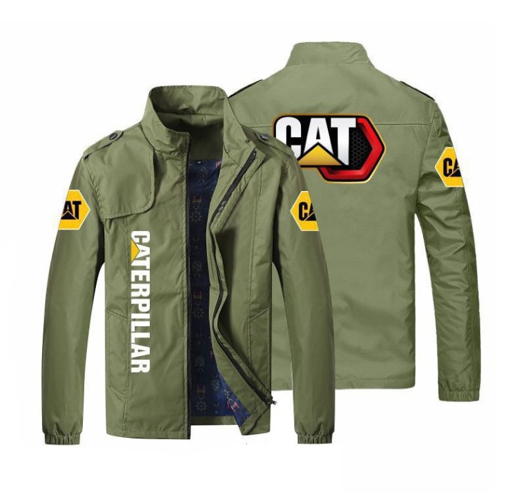 Car logo printed standing collar jacket casual motorcycle trend cycling jacket