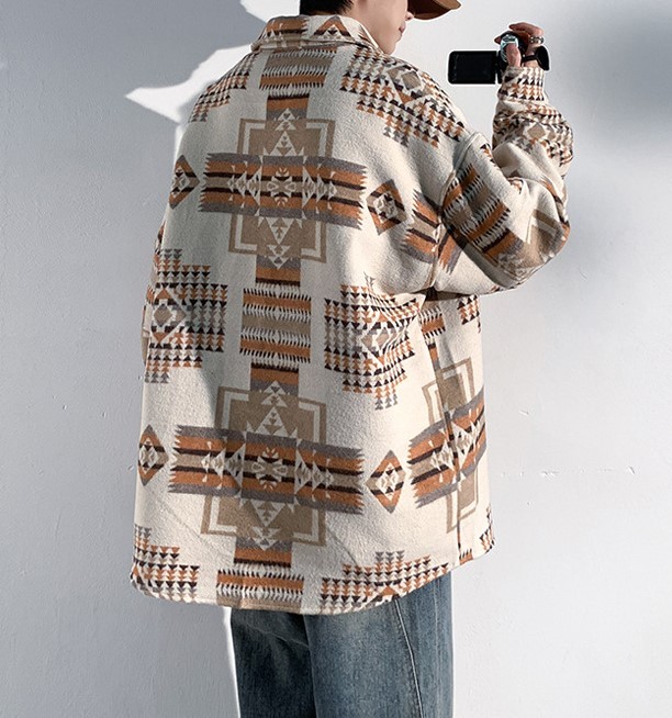Vintage jacket casual hiphop cardigan jacket versatile fashion trend jacket