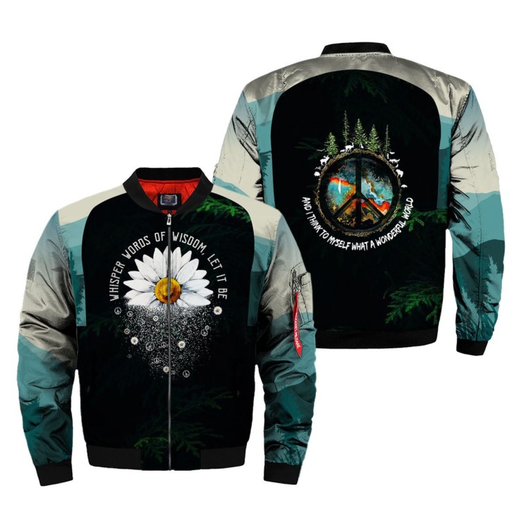 Printed zipper trend loose zipper jacket