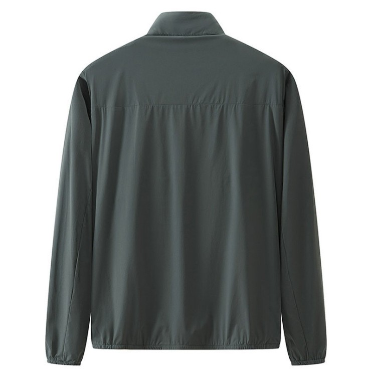 Zippered Pocket Lightweight Sports Casual Trend Mock Neck Jacket