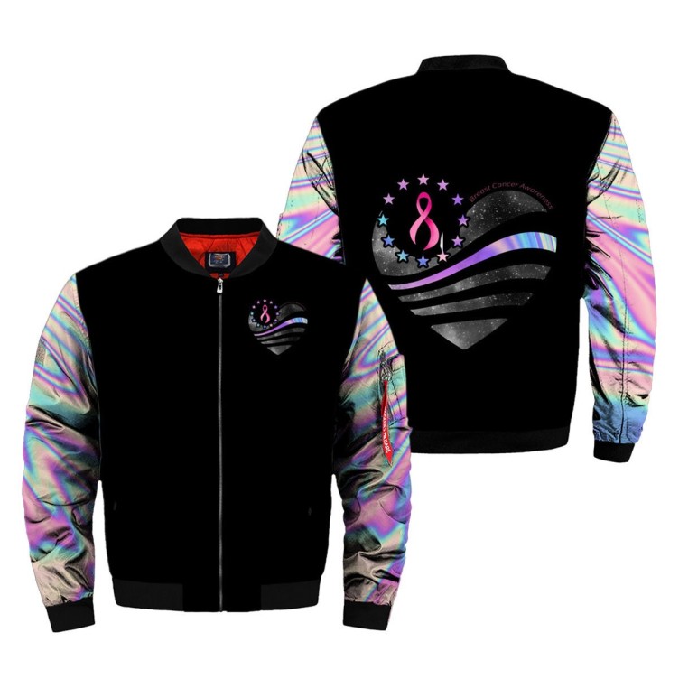 Printed zipper trend loose zipper jacket