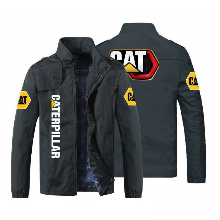 Car logo printed standing collar jacket casual motorcycle trend cycling jacket