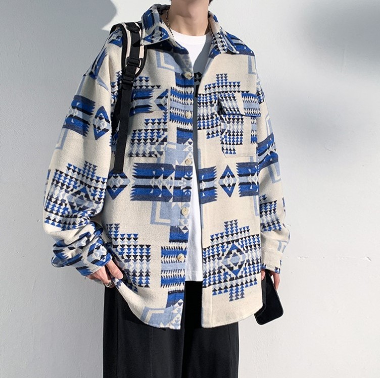 Vintage jacket casual hiphop cardigan jacket versatile fashion trend jacket