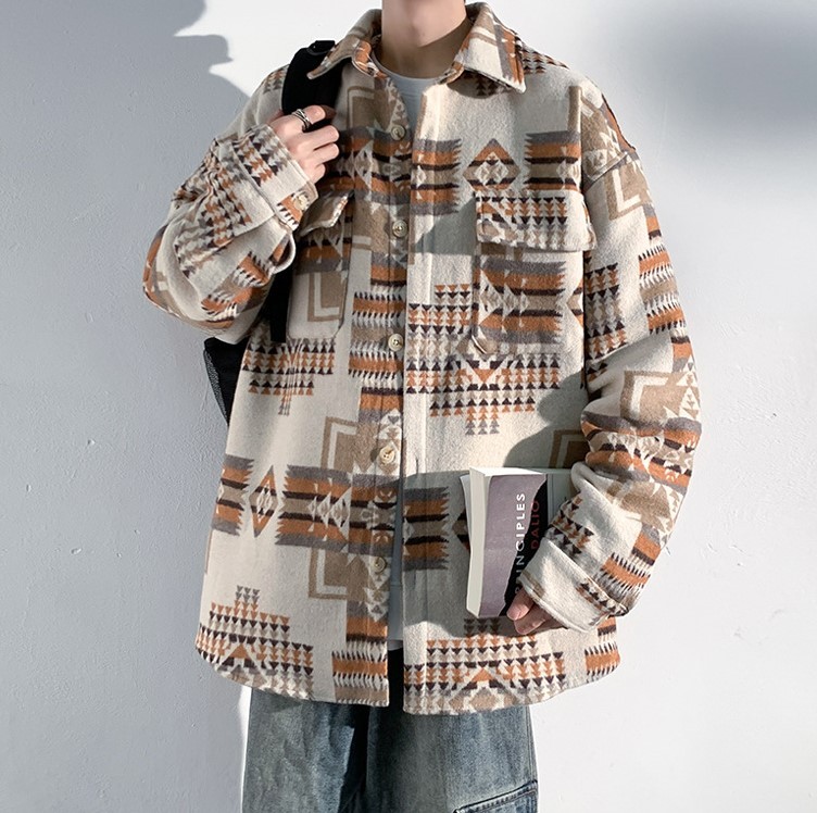 Vintage jacket casual hiphop cardigan jacket versatile fashion trend jacket