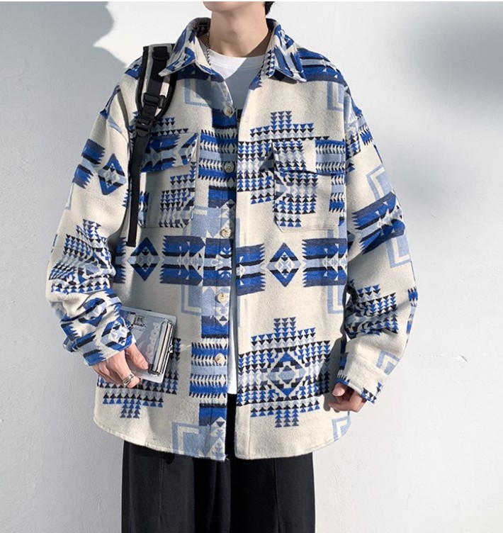 Vintage jacket casual hiphop cardigan jacket versatile fashion trend jacket