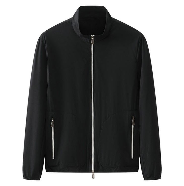 Zippered Pocket Lightweight Sports Casual Trend Mock Neck Jacket