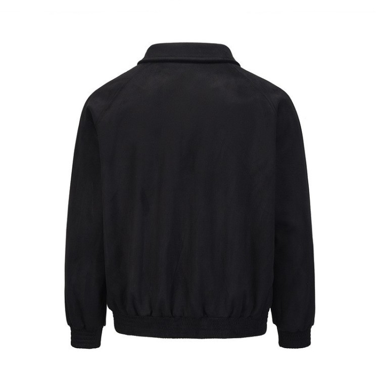 Vintage Sports Casual Single breasted Polo Neck Loose Trendy Jacket