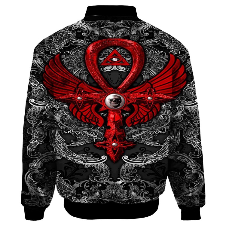 Punk Flight Digital Printed Round Neck Cardigan Fashion Trendy Jacket