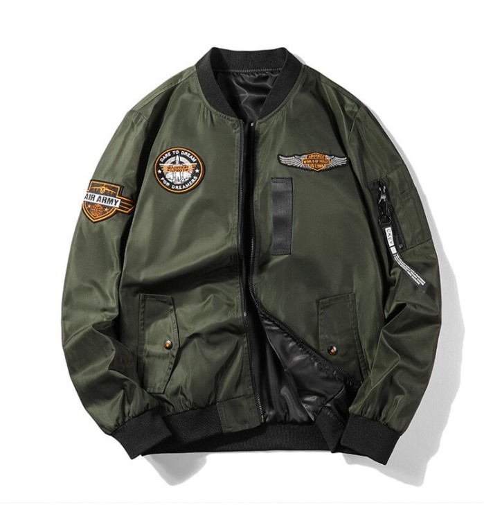 Casual fashion trend jacket with double-sided youth pilot jacket