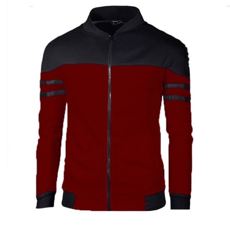 Casual fashion patchwork knit baseball jacket trend jacket