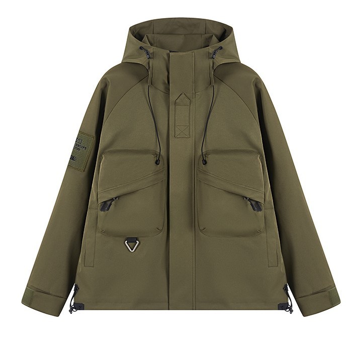 Outdoor versatile work attire hooded fashion trend jacket