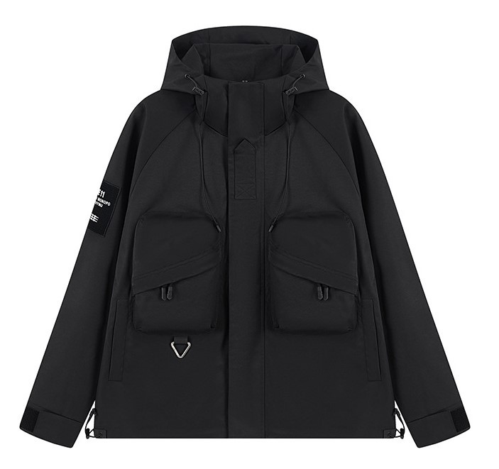 Outdoor versatile work attire hooded fashion trend jacket