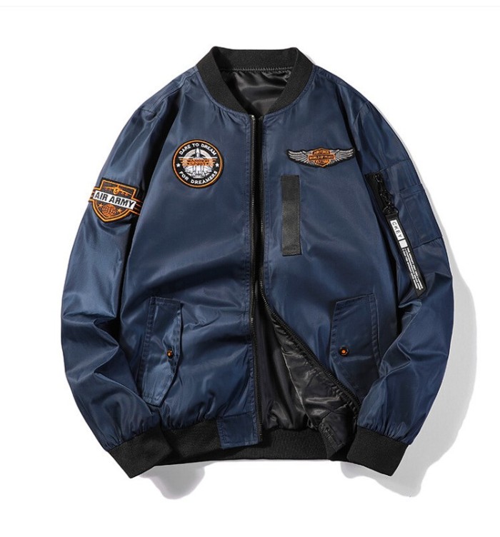 Casual fashion trend jacket with double-sided youth pilot jacket