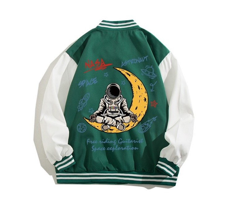 Digital printed casual high street baseball suit fashion trend jacket