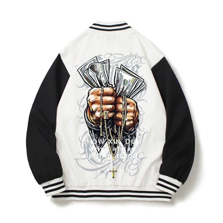 Digital printed casual high street baseball suit fashion trend jacket