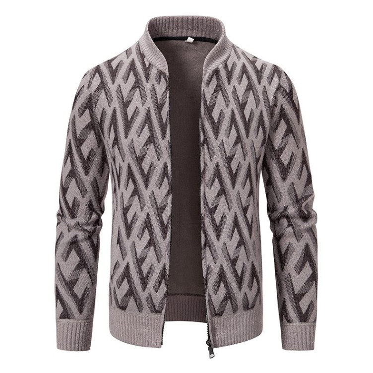 Standing collar slim fitting casual fashion trend jacket