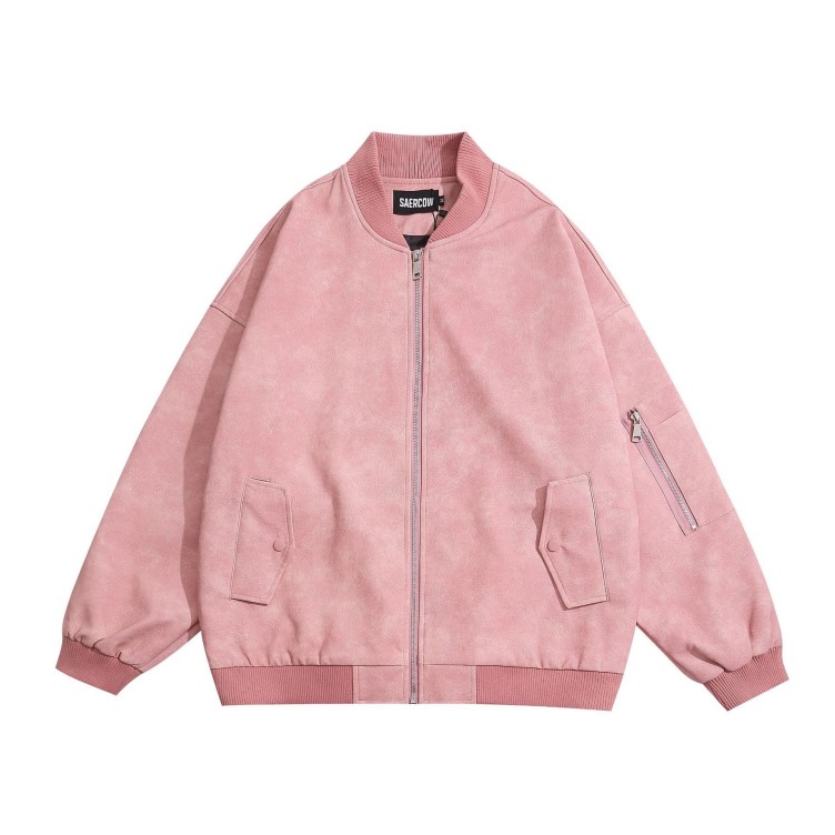 High street design PU leather casual fashion trend jacket