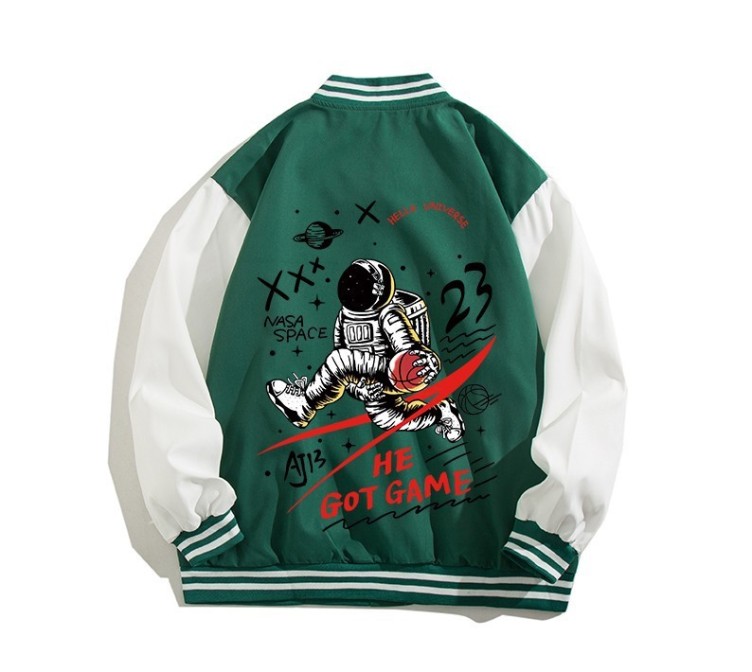 Digital printed casual high street baseball suit fashion trend jacket