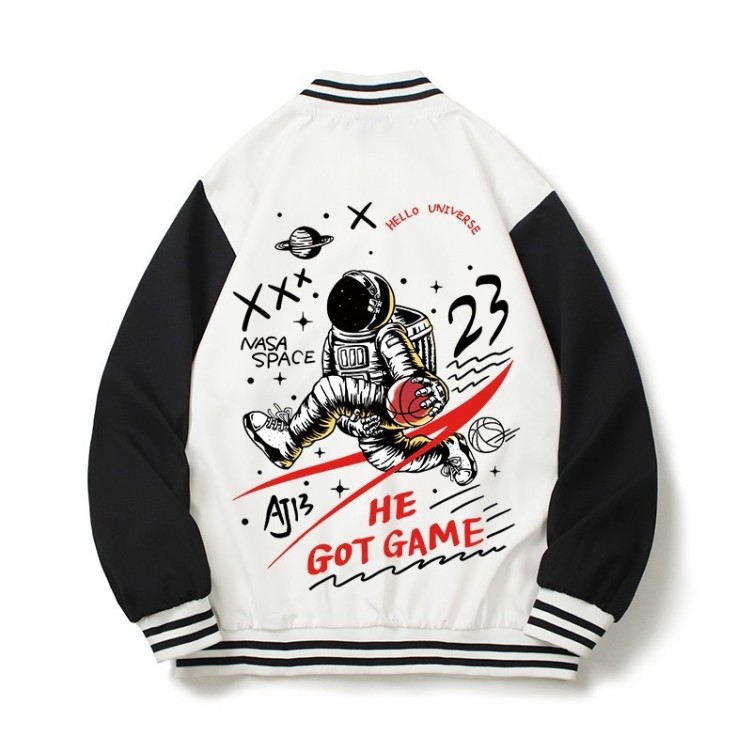 Digital printed casual high street baseball suit fashion trend jacket