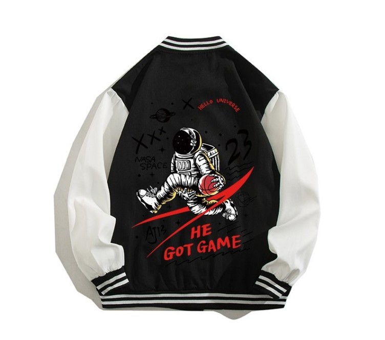 Digital printed casual high street baseball suit fashion trend jacket