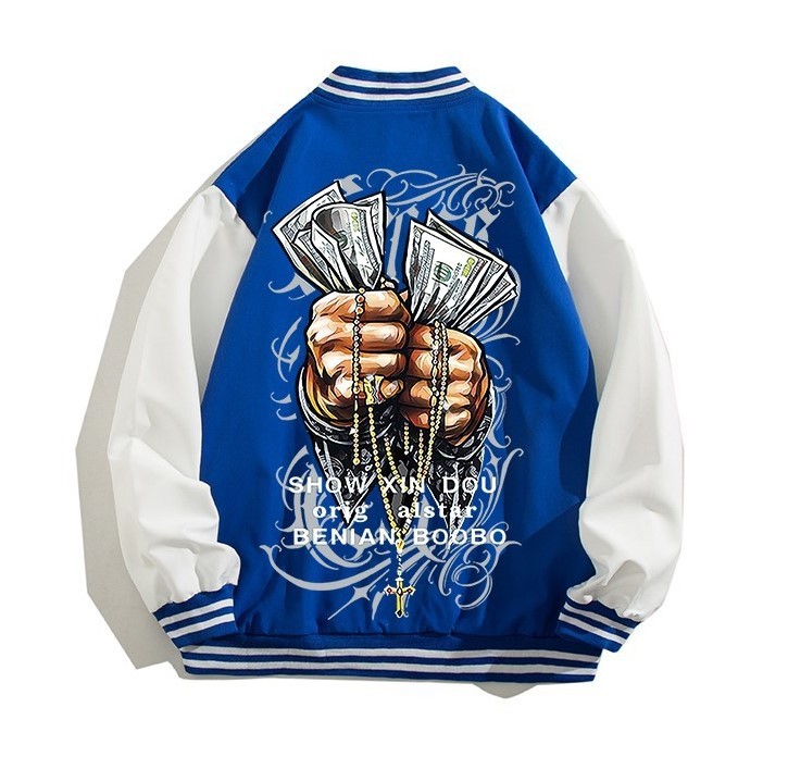 Digital printed casual high street baseball suit fashion trend jacket