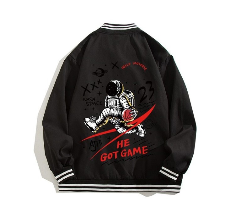 Digital printed casual high street baseball suit fashion trend jacket