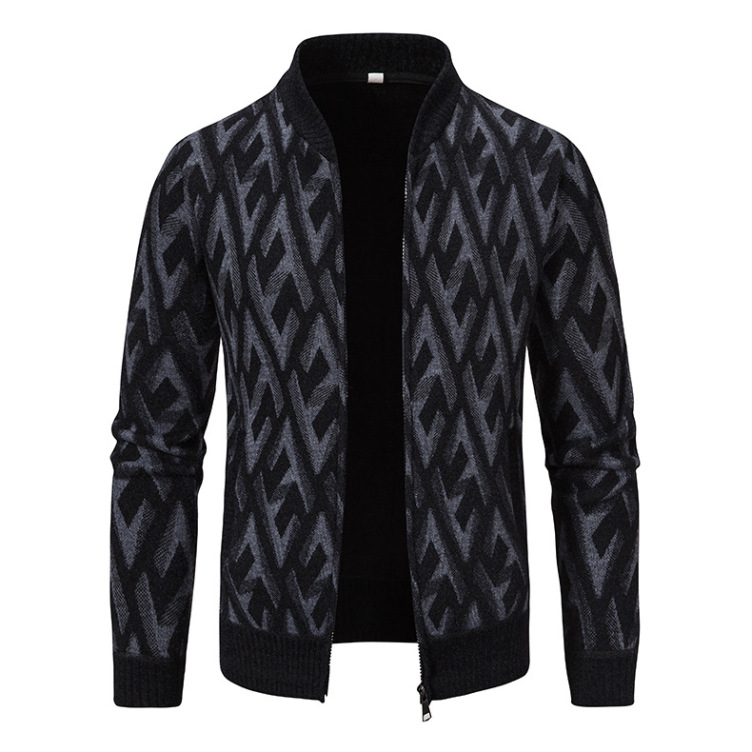 Standing collar slim fitting casual fashion trend jacket