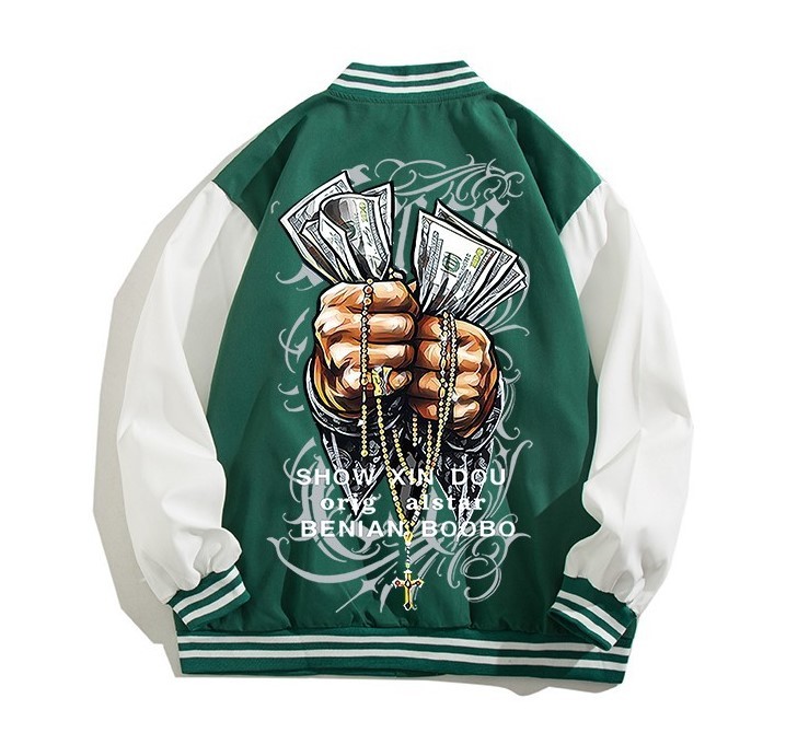 Digital printed casual high street baseball suit fashion trend jacket